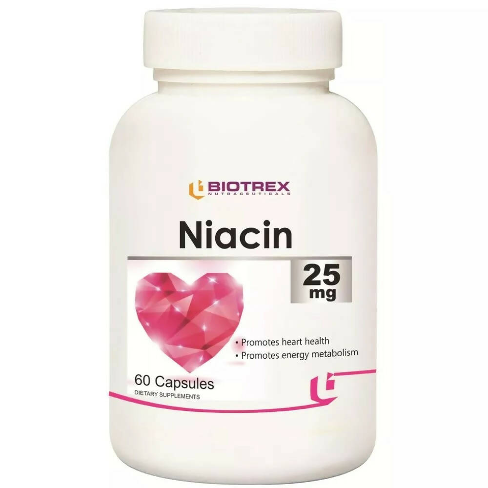 Biotrex Niacin 25mg Capsules | Grocsy