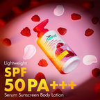 mcaffeine All Skin Brightening SPF 50 PA+++ Sunscreen Body Lotion & Wash Raspberry Combo Kit | Grocsy