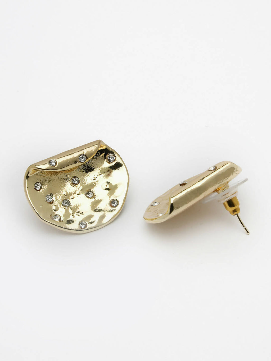 NVR Women Gold-Polished Contemporary Studs Earrings | Grocsy