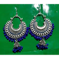 MS Fashion India Fancy Blue Pearls Chandbali Jhumka Earrings | Grocsy