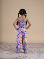 Snakes and Ladders Girls Multi Color Rotary Print Top and Pant Set from Siblings Collection | Grocsy