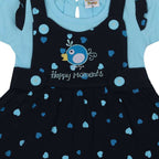 NammaBaby Baby Girl's A-Line Mini Frock Dress - Blue 117 | Grocsy
