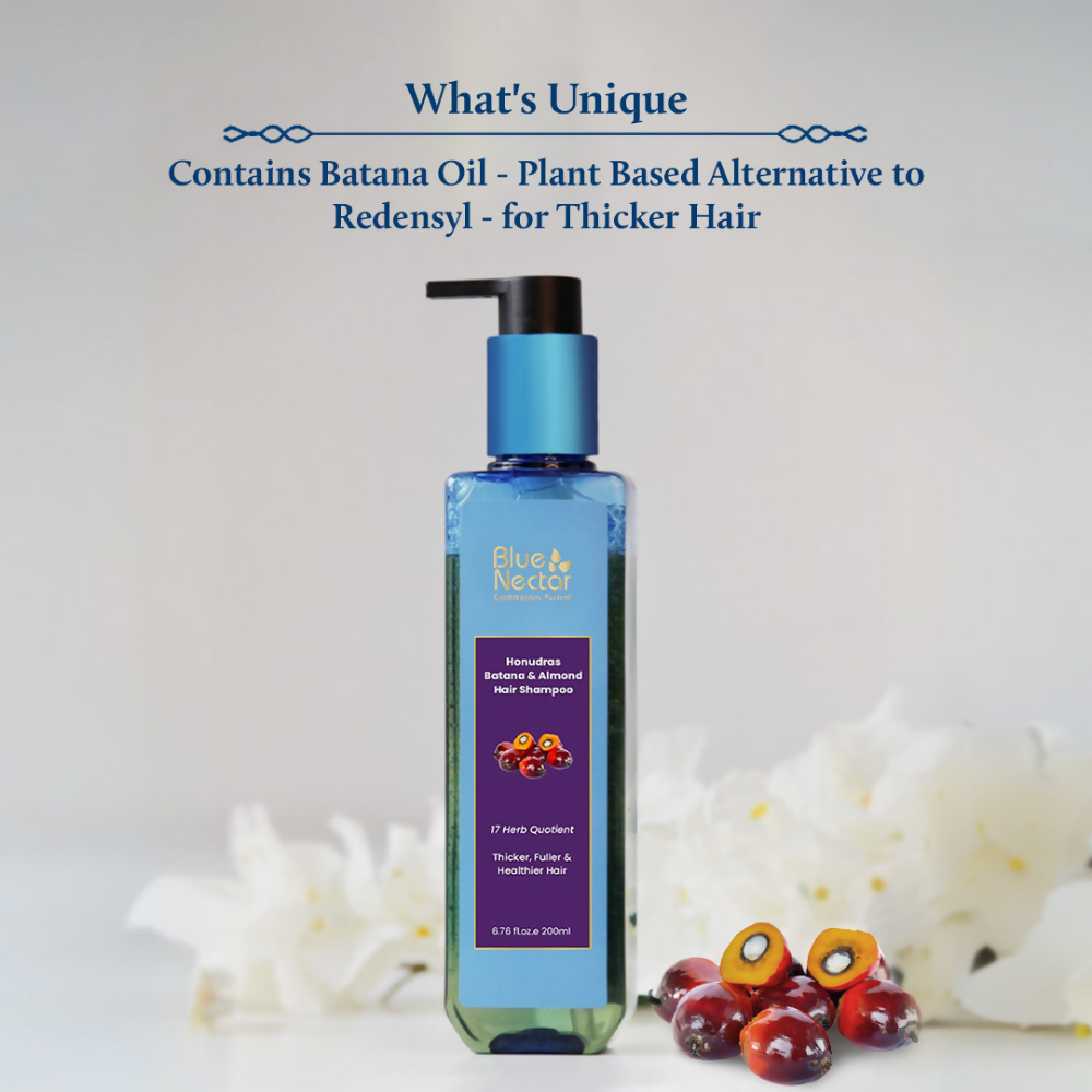 Blue Nectar Batana & Almong Hair Shampoo For Fuller & Stronger Hair | Grocsy