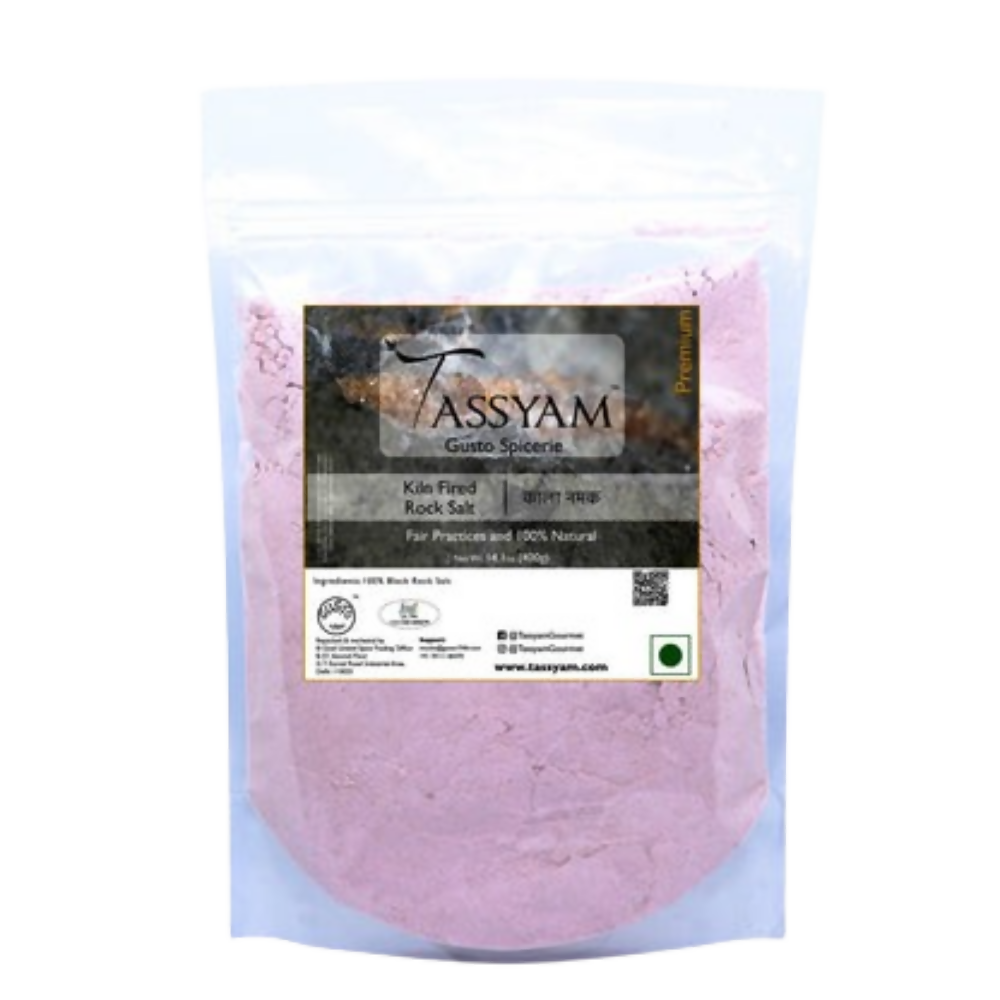 Tassyam Organics Black Rock Salt Powder | Grocsy