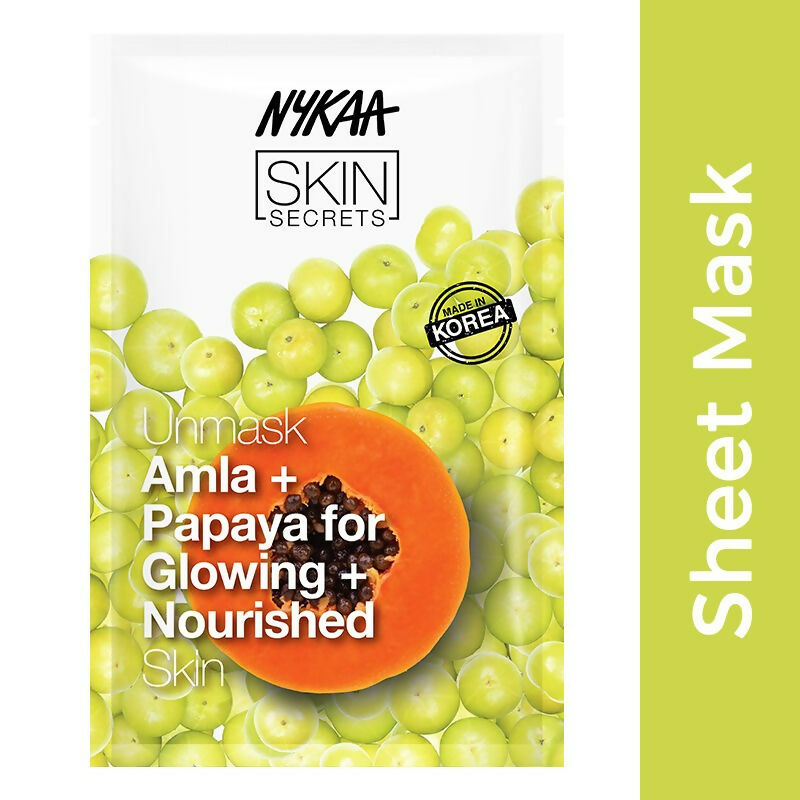 Nykaa Skin Secrets Indian Rituals Amla + Papaya Sheet Mask For Glowing & Nourished Skin | Grocsy