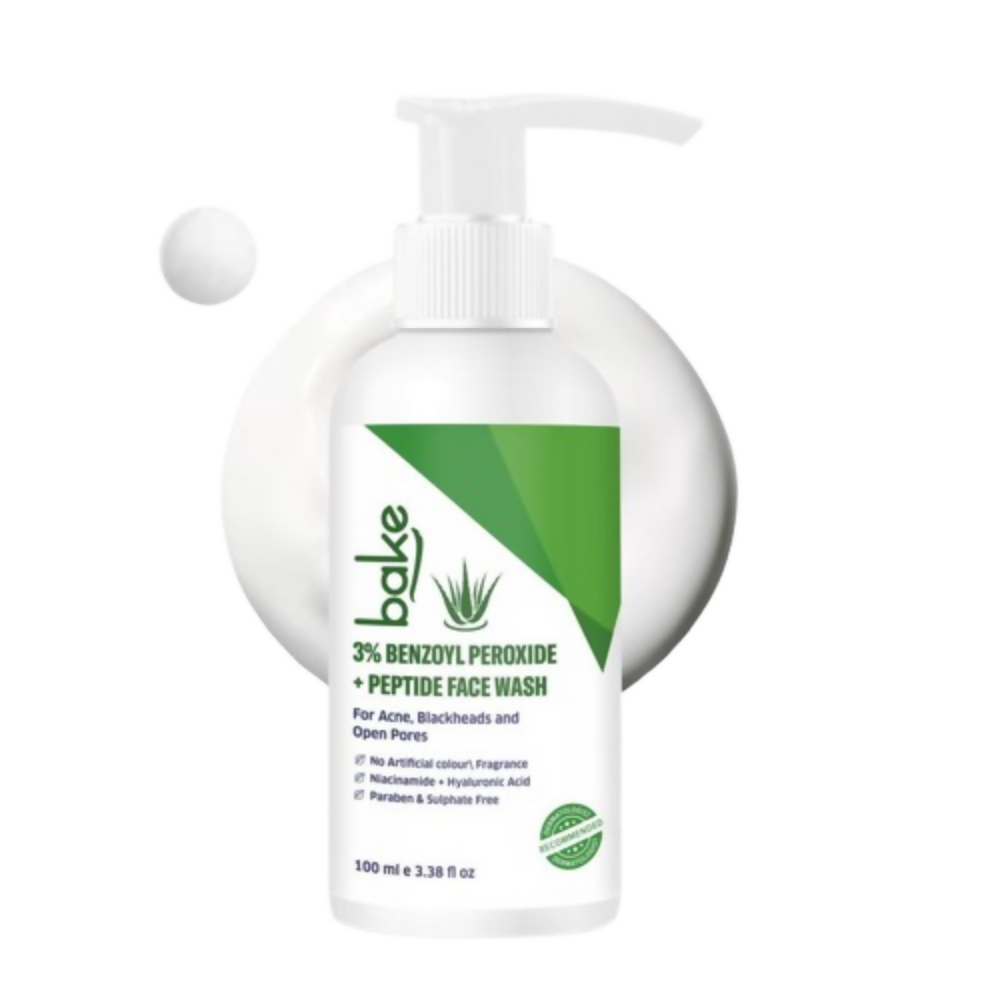 Bake 3% Benzoyl Peroxide Face Wash with Peptides | Grocsy