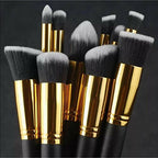Favon Pack of 10 Professional Makeup Brushes | Grocsy