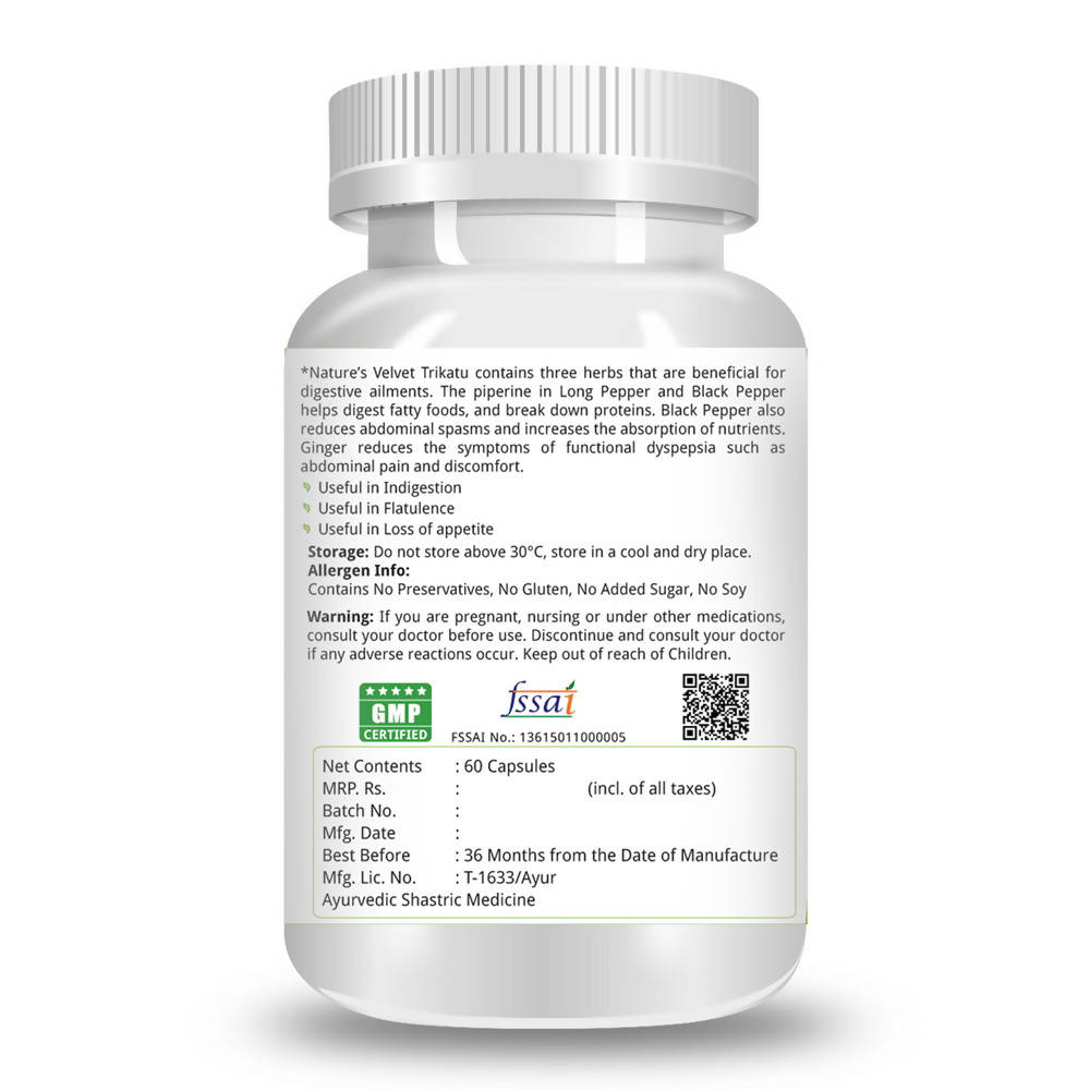 Nature's Velvet Trikatu Capsules | Grocsy