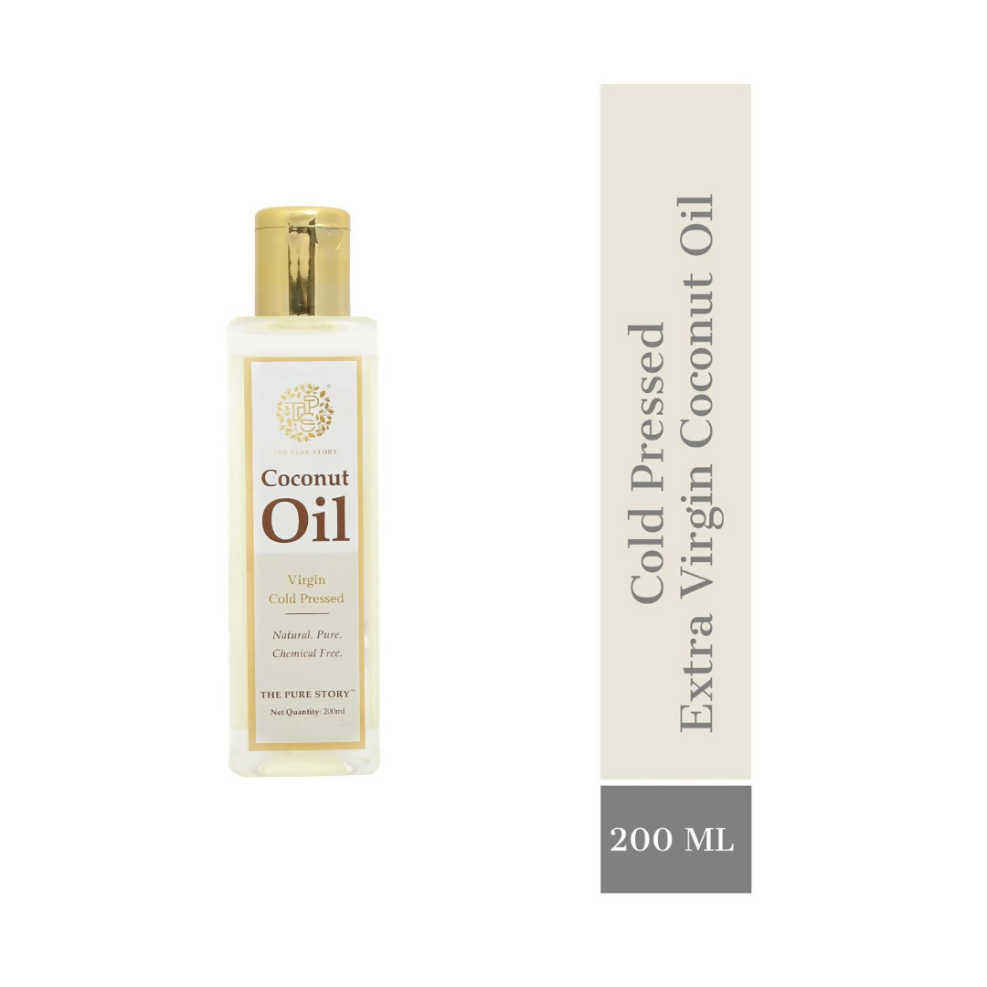 The Pure Story Natural Cold Pressed Coconut Hair Oil | Grocsy