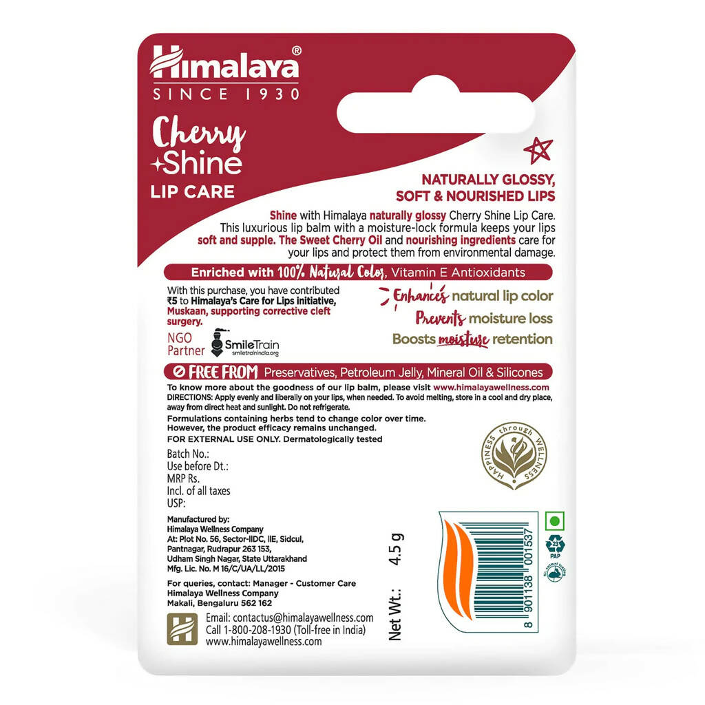 Himalaya Herbals Cherry Shine Lip Care | Grocsy