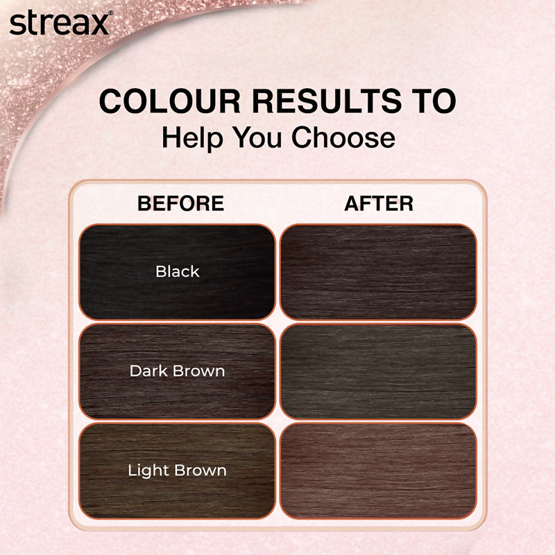 Streax Gel No Ammonia 100% Grey Coverage Hair Color - Natural Brown 4 | Grocsy