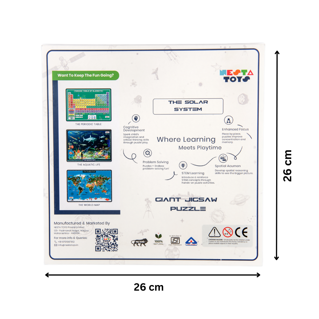 Nesta Toys Solar System Floor Puzzle , Space Jigsaw Puzzle for Kids, Educational Toys (6+ Years) | Grocsy