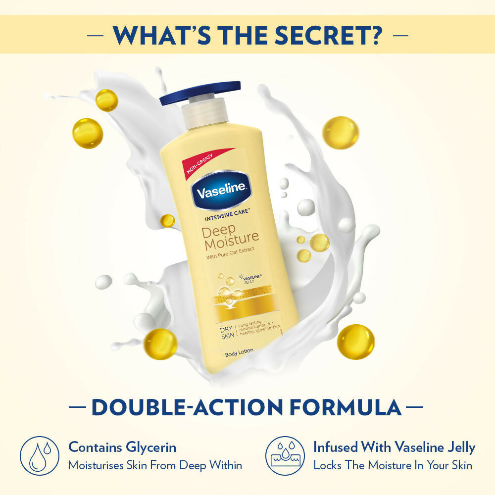 Vaseline Deep Moisture Lotion With Rosy Lip Tin For Moisturized Skin & Sheer Pink Tint | Grocsy