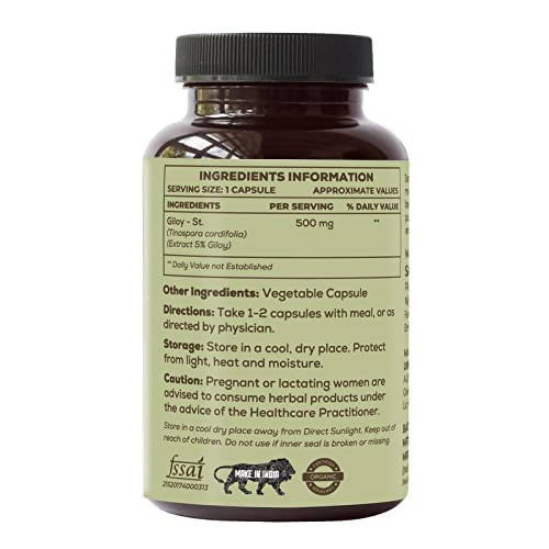 Saptamveda Organic Giloy Capsules | Grocsy