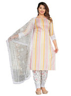Vamika Lace Work Rayon Multicolor Party Wear/Casual Wear Kurta Set/Suit | Grocsy