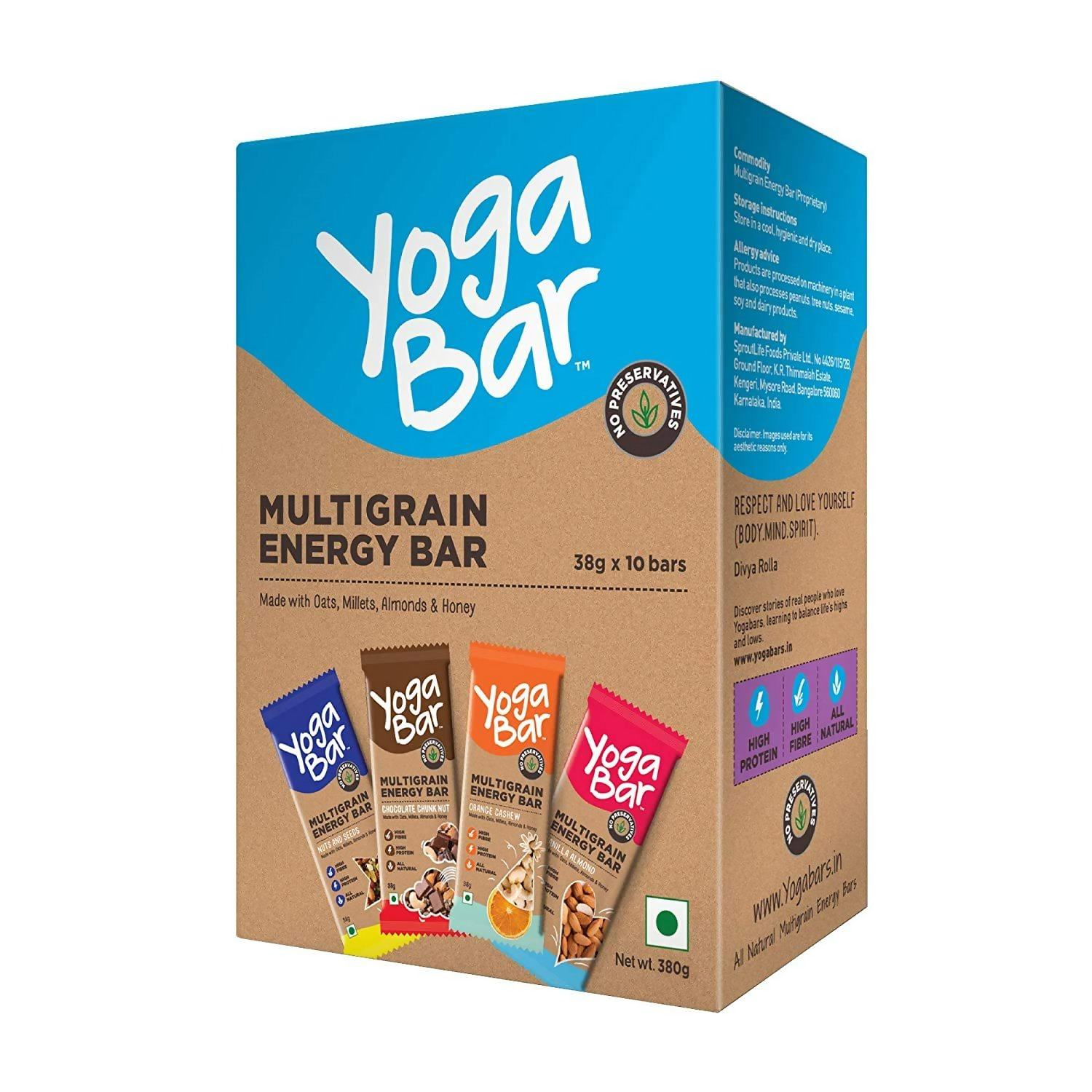 Yoga Bar Multigrain Energy Snack Bars - Dark Chocolate Flavour Premium Super Oats Combo | Grocsy