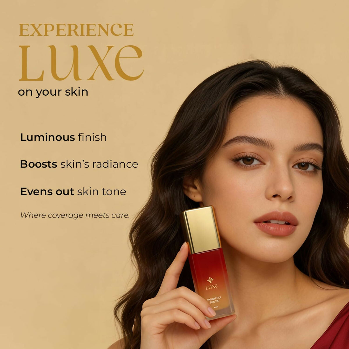 Just Herbs Luxe Radiant Silk Skin Tint Luxury Makeup (130 Beige) | Grocsy