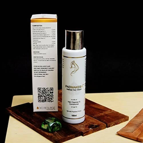 Bio Resurge Life Padmakesh Herbal Hair Wash - Hair Cleanser And Conditioner | Grocsy