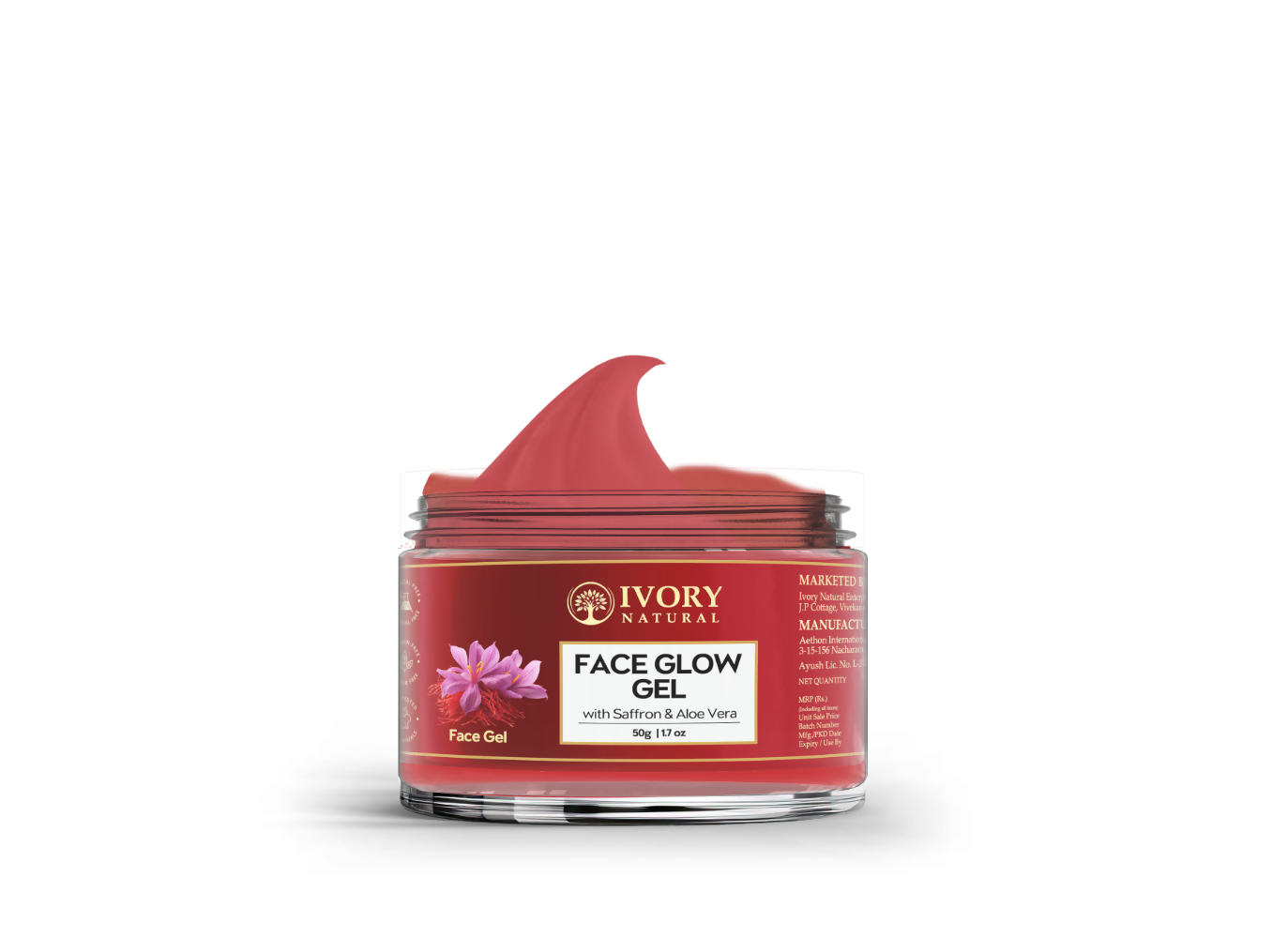 Ivory Natural Face Glow Gel For Instant Glow And Timeless Radiance, Achieve Glowing And Shiny Face | Grocsy