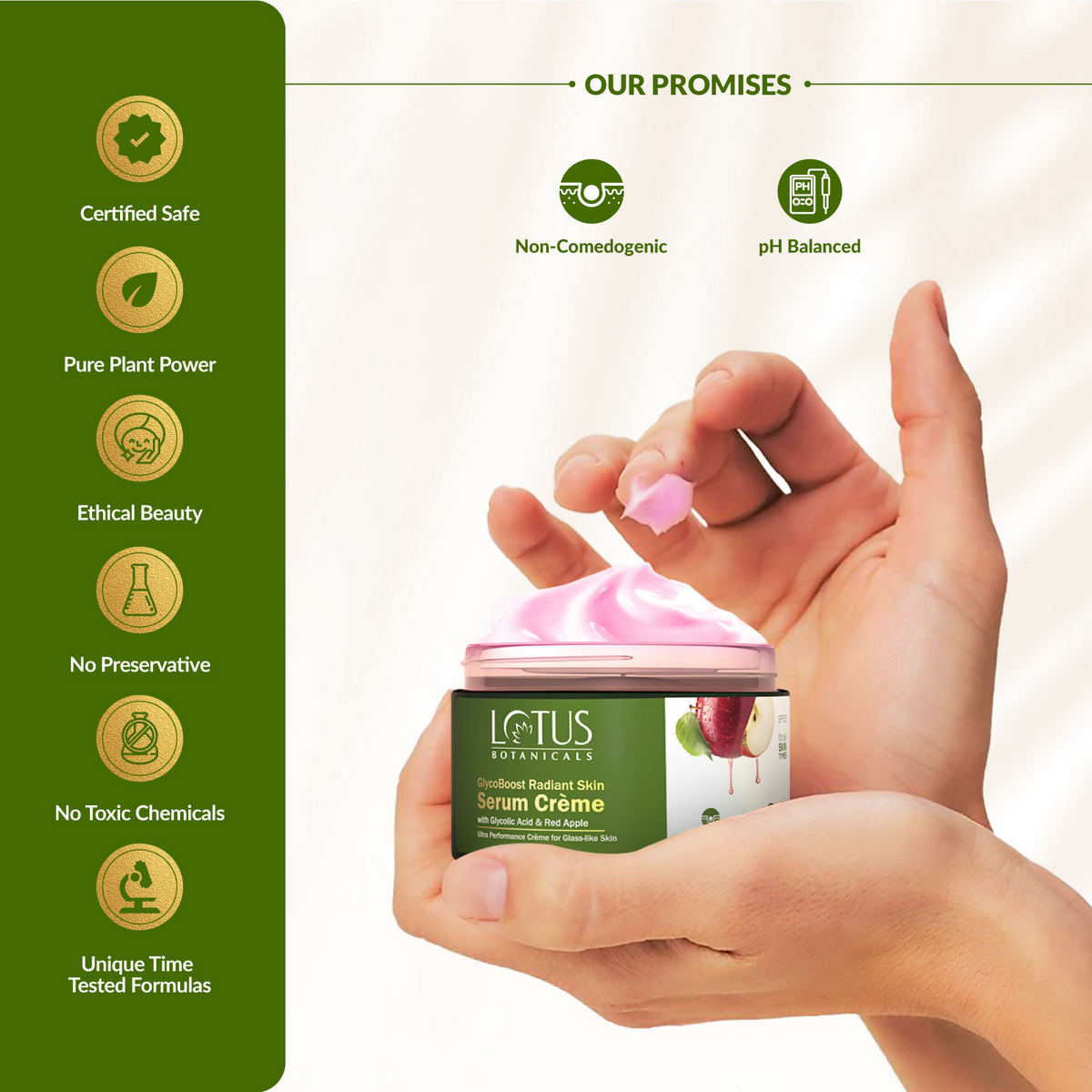 Lotus Botanicals GlycoBoost Radiant Skin Serum Creme | Grocsy