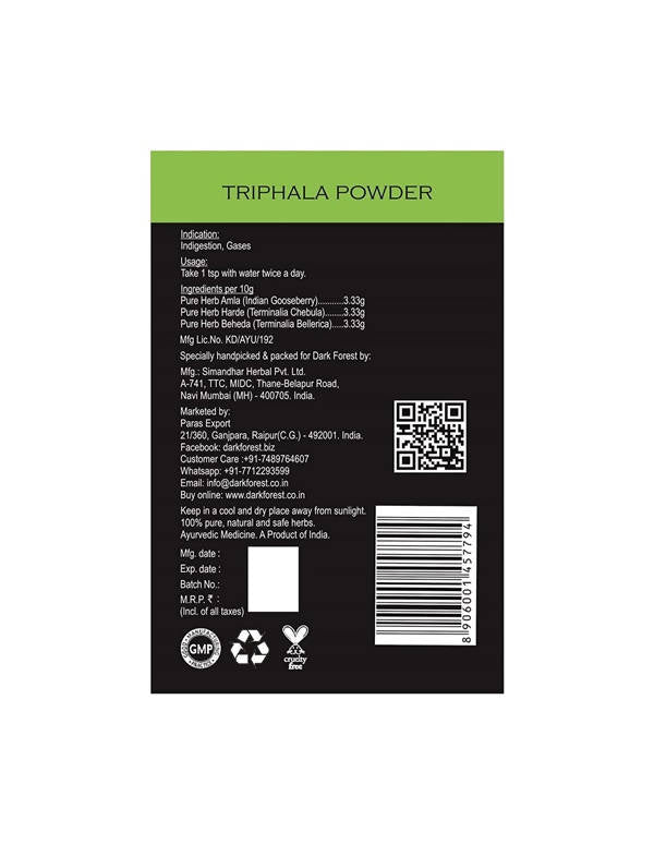 Dark Forest Triphala Powder | Grocsy