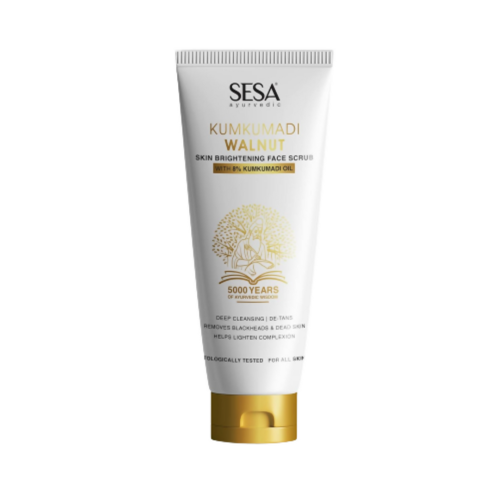 Sesa Ayurvedic Kumkumadi Walnut Face Scrub | Grocsy