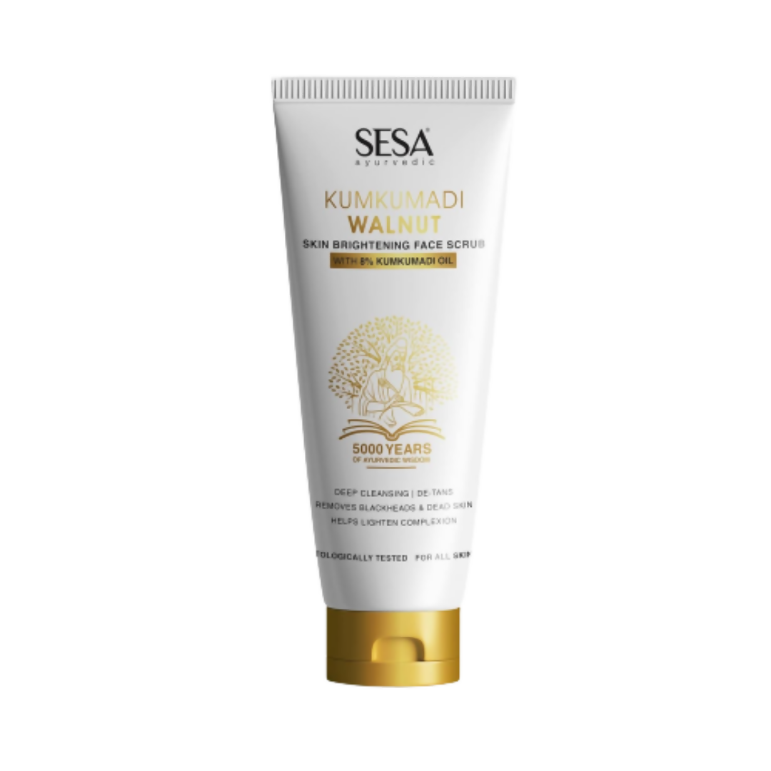 Sesa Ayurvedic Kumkumadi Walnut Face Scrub | Grocsy