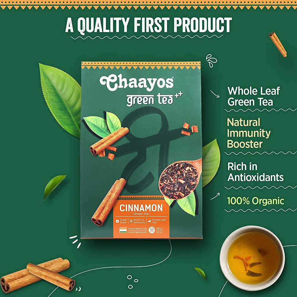 Chaayos Cinnamon Green Tea | Grocsy