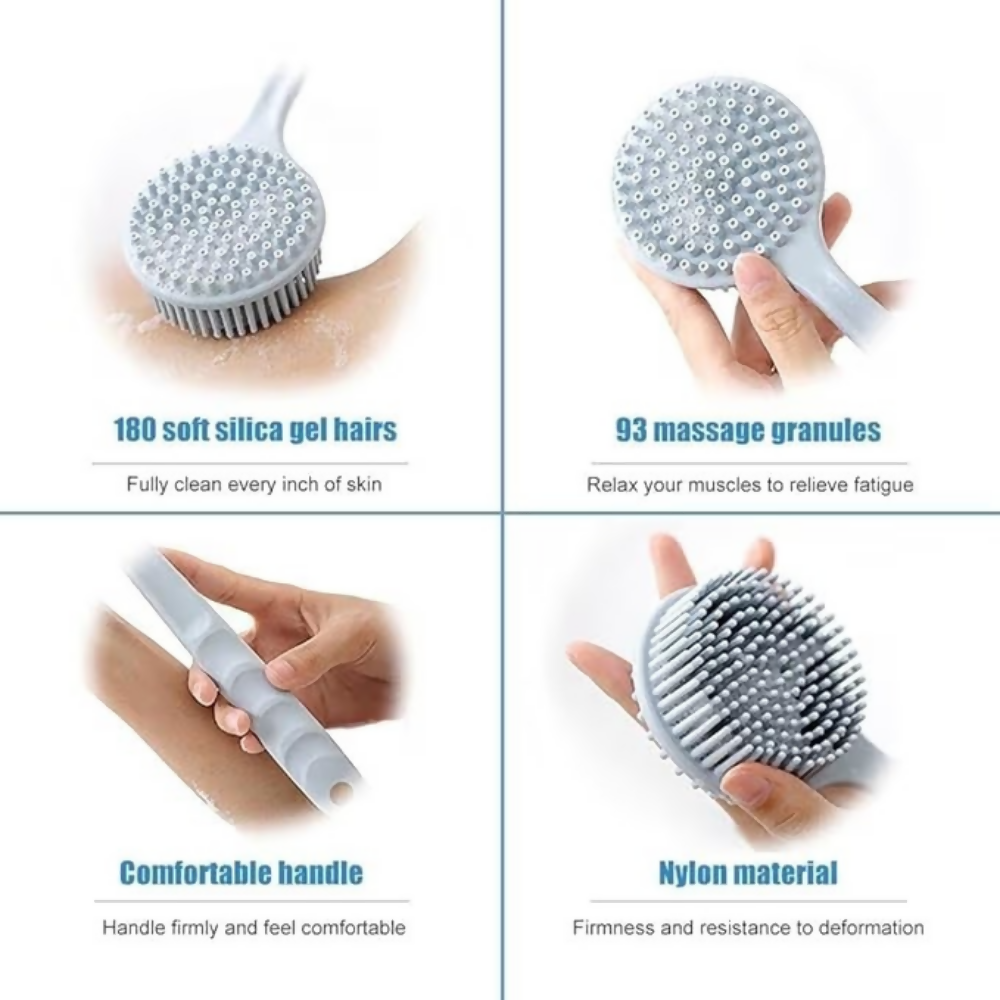 Bronson Professional Back Cleansing Scrubber Silicone Bath Brush | Grocsy