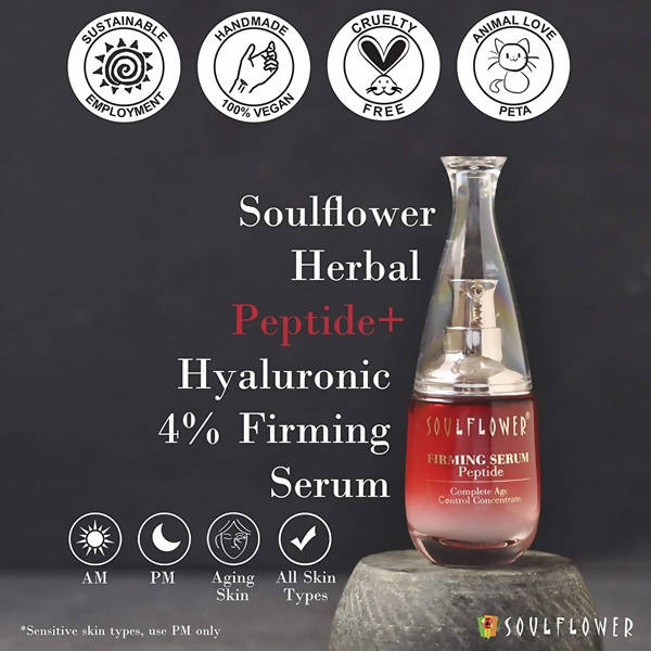 Soulflower Herbal Peptide Firming Serum | Grocsy