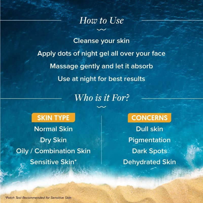 Aqualogica Glow+ Mousse Night Gel With Vitamin C & Hyaluronic Acid | Grocsy