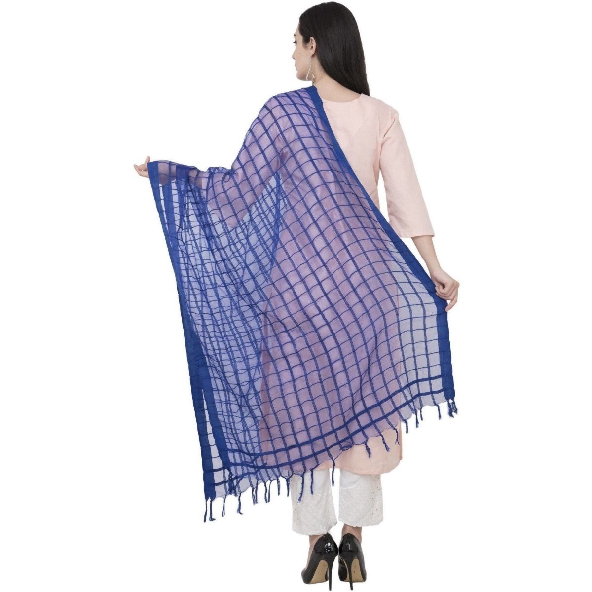 A R Silk Cotton Square Regular Dupatta Color Royal Dupatta or Chunni | Grocsy