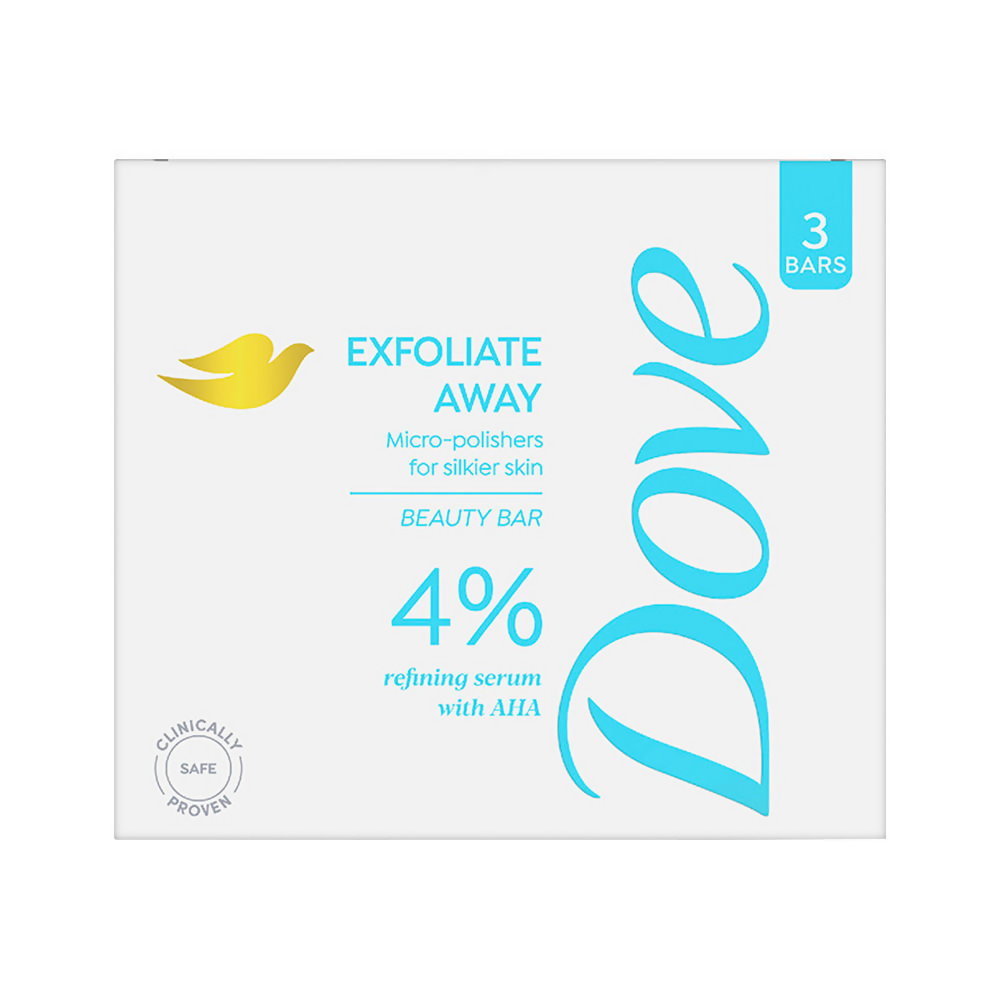 Dove Exfoliate Away Serum Beauty Bar with 4% Refining Serum + AHA | Grocsy