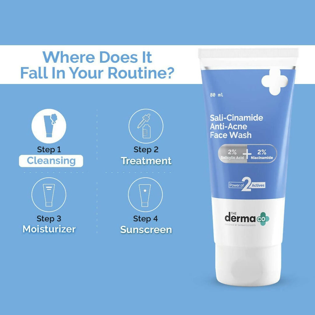 The Derma Co Sali-Cinamide Anti-Acne Face Wash | Grocsy
