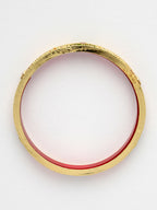 NVR Women's Set Of 2 Gold-Polished Red Kundan Traditional Bangles | Grocsy