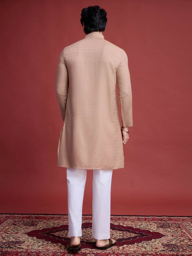 Vastranavya Exclusive Festival Wear Viscose Mirror Work on Self Weaving Kurta Only | Grocsy
