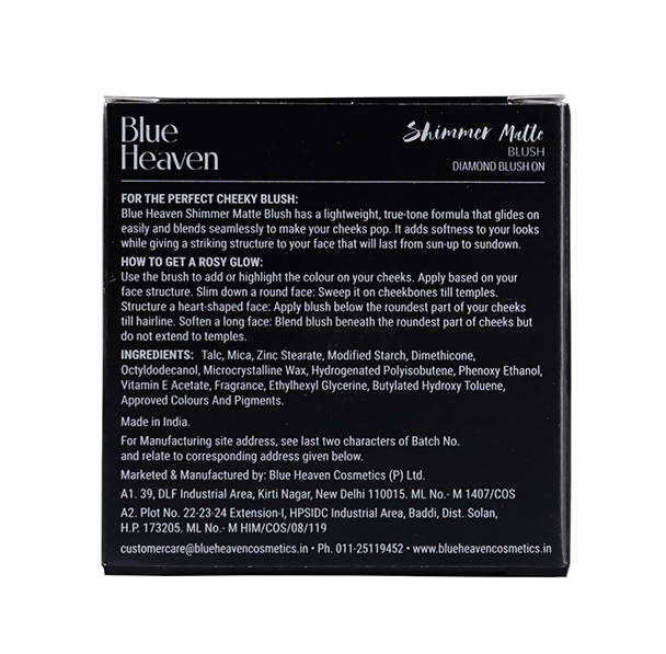 Blue Heaven Shimmer Matte Blush Shade 506 | Grocsy