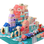 Nesta Toys 115 Pieces Wooden City Building Blocks, Stacking Educational Toys |Building Toys for Creative Play (3+ Years) | Grocsy