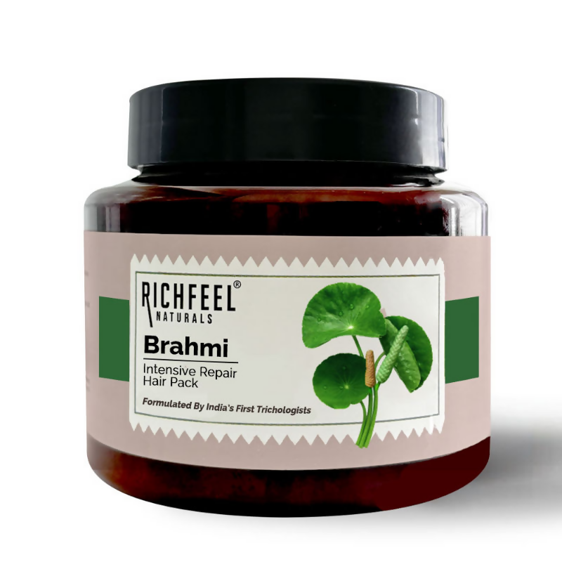 Richfeel Brahmi Hair Pack - Controls Hair Fall, Repairs Damage, Split Ends & Deeply Conditions | Grocsy