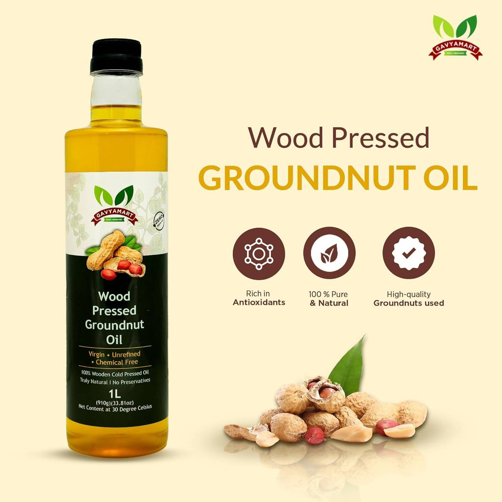 Gavyamart Wood Pressed Groundnut Oil - Limited Time Offer - Swadesiicart
