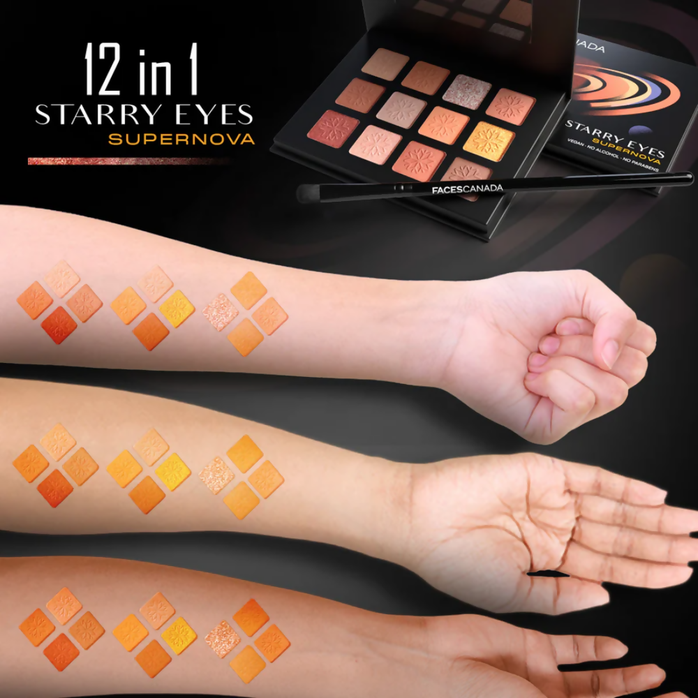 Faces Canada Starry Eyes Eye Shadow Palette - Supernova | Grocsy