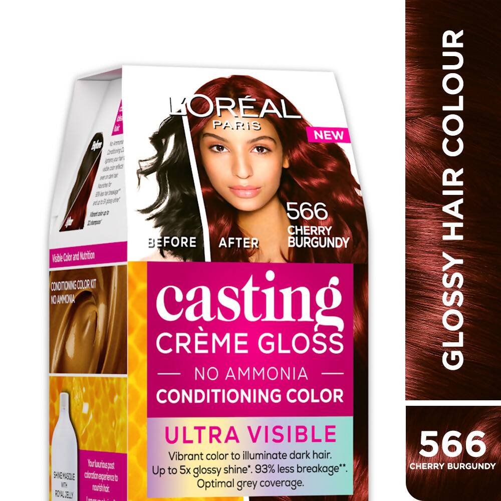 L'Oreal Paris Casting Creme Gloss Ultra Visible Conditioning Hair Color - 566 Cherry Burgundy | Grocsy