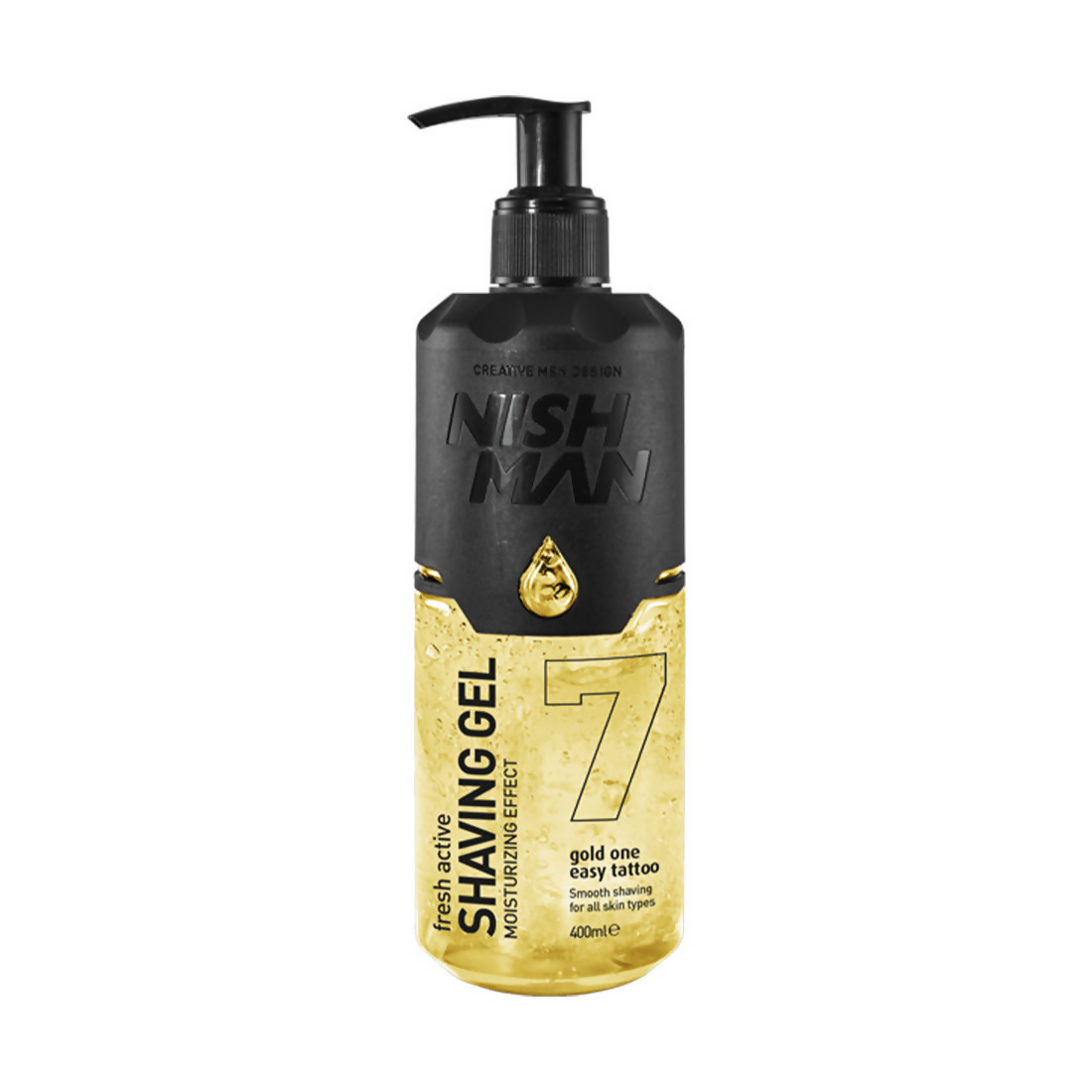 NishMan Fresh Active Shaving Gel Moisturizing Effect - Gold One | Grocsy
