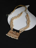 Gold-Toned White Brass Gold-Polished Necklace - Ruby Raang | Grocsy