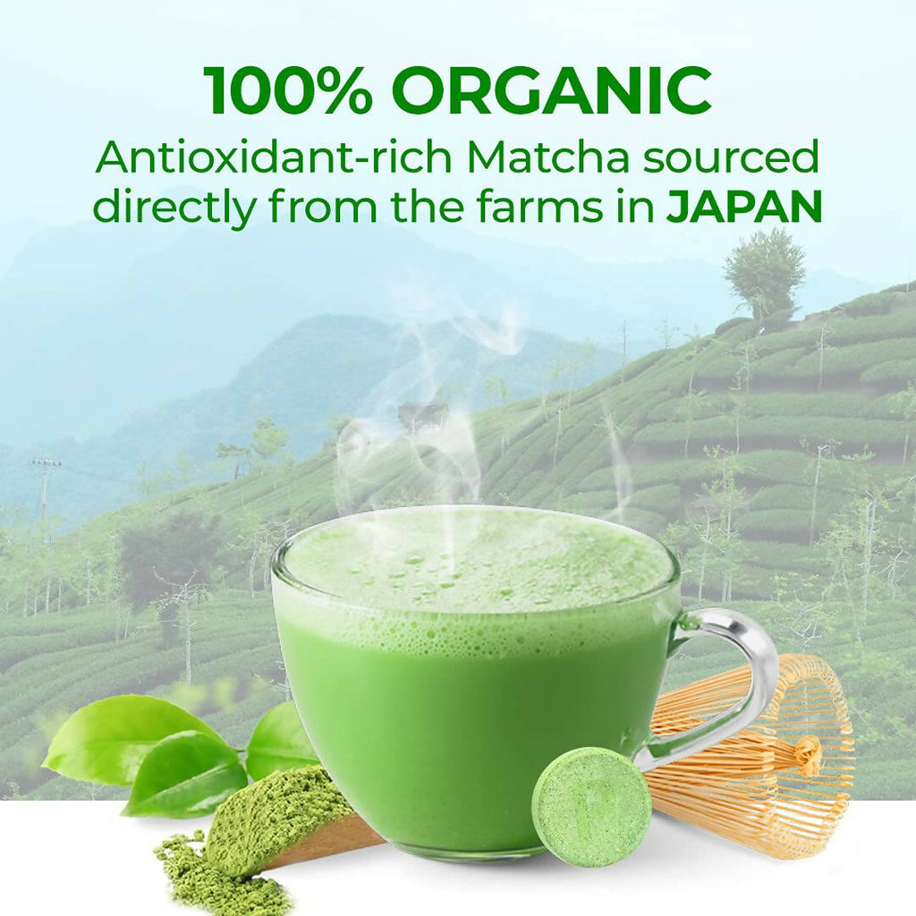 PLIX The Plant Fix Japanese Matcha Effervescent Tablets for Dark Circles - Lemon | Grocsy
