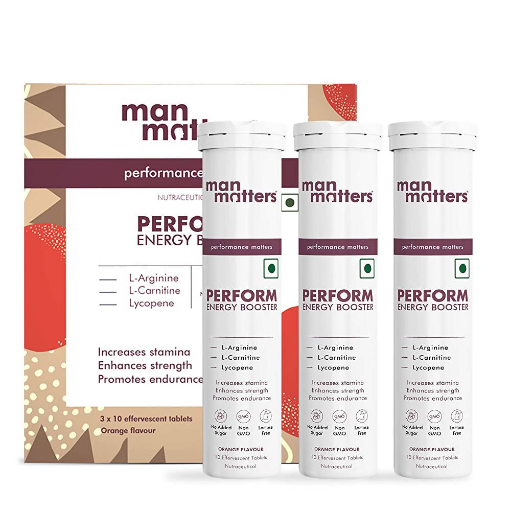 Man Matters Perform Energy Booster Tablets | Grocsy