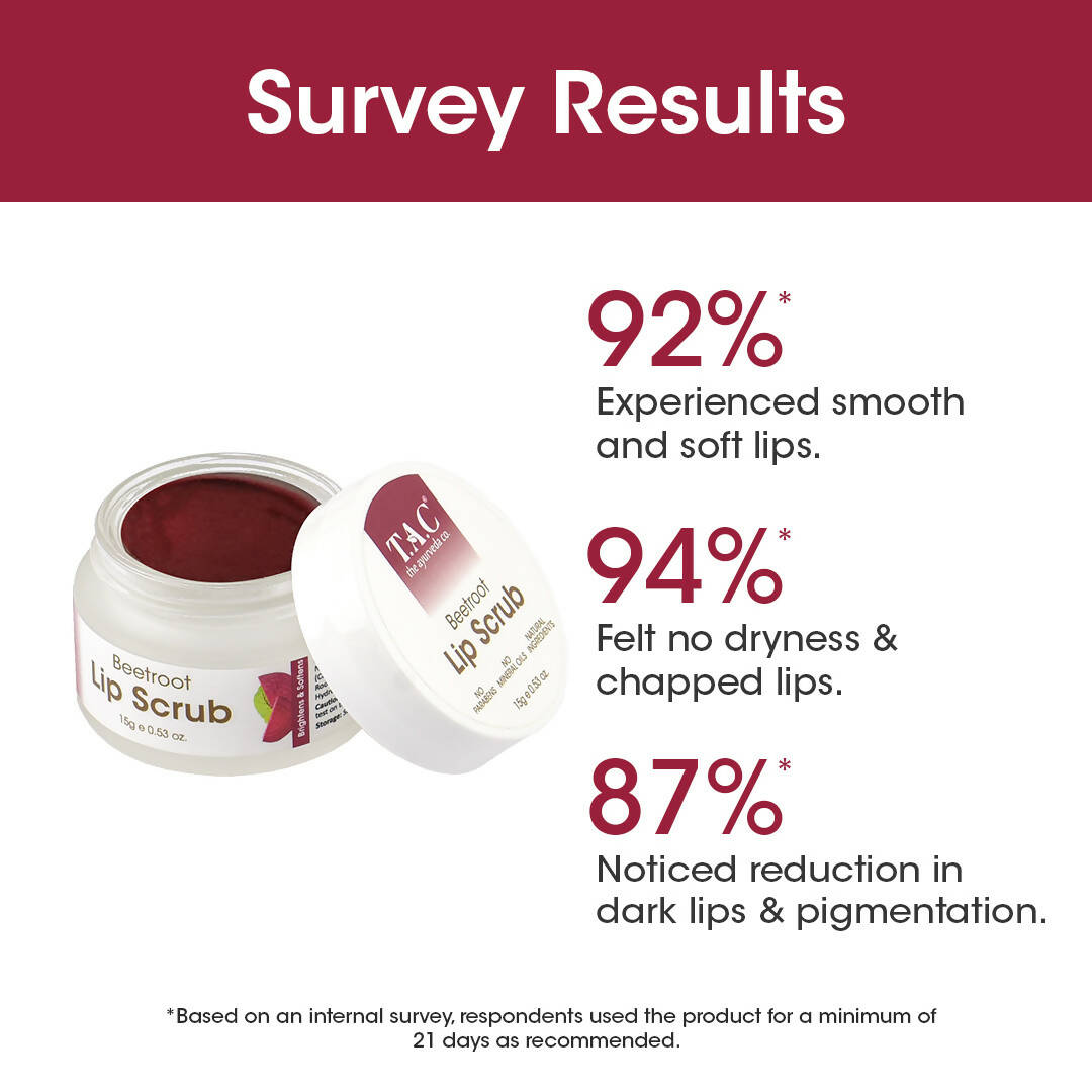 TAC - The Ayurveda Co. Beetroot Lip Scrub | Grocsy