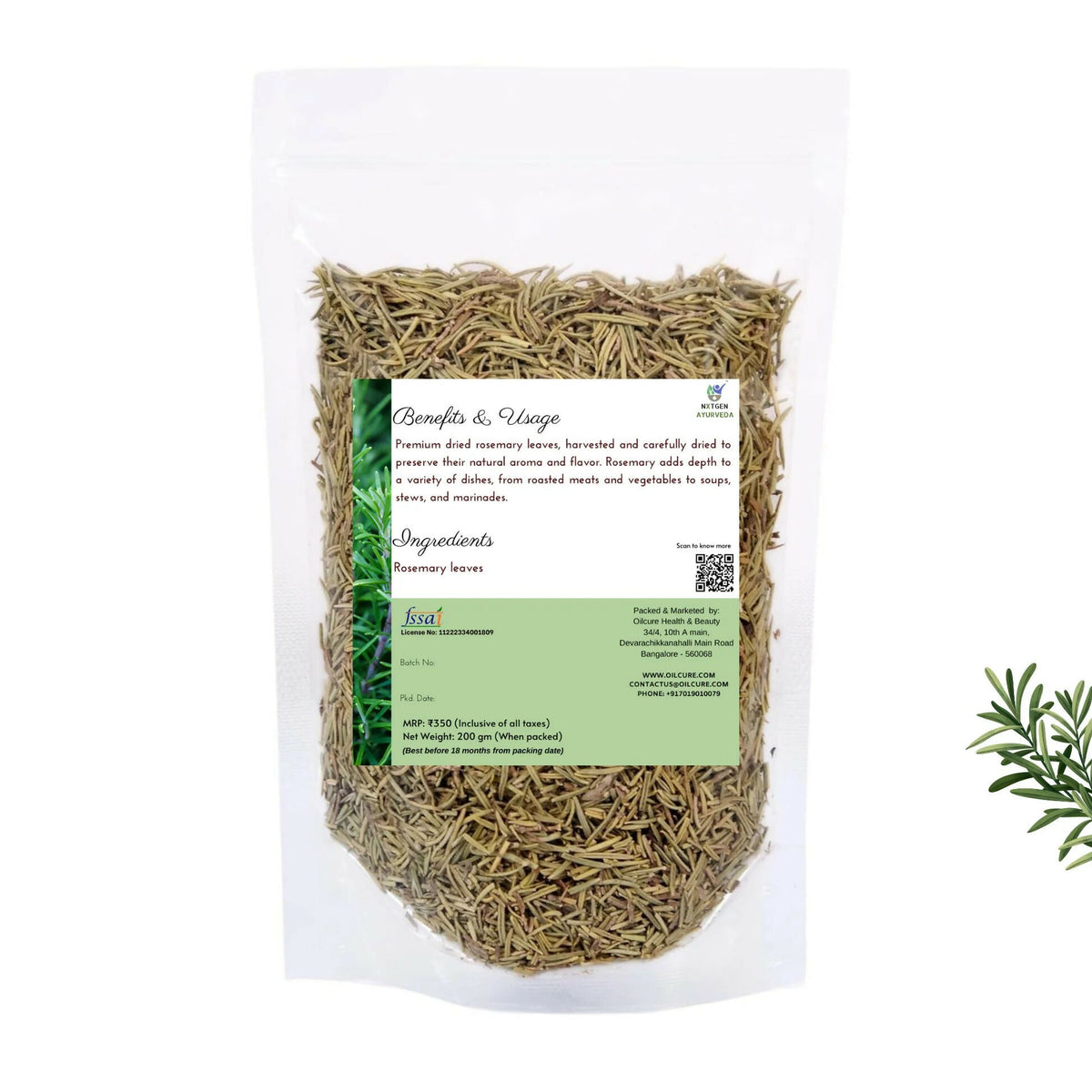 Oilcure Rosemary Leaves Dried | Grocsy