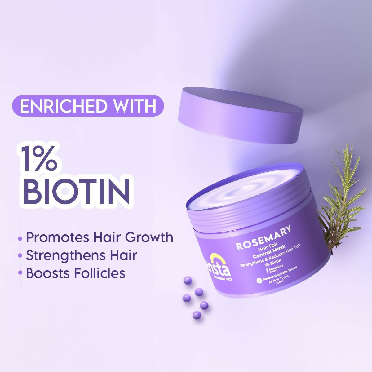 Clensta Rosemary Hair Fall Control Mask | Grocsy