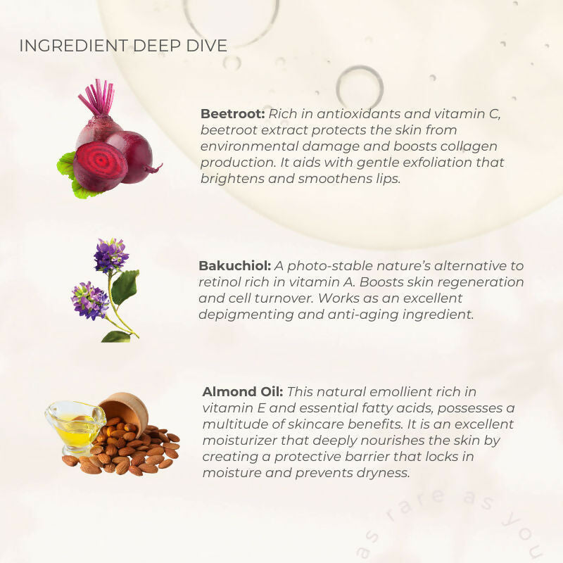Rare Chemistry Pretty Pout Protecting Day Lip Balm, SPF 20, Beetroot Almond Oil, Moisturising | Grocsy